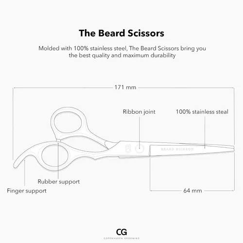 Vista 5 de Copenhagen Grooming Tijeras para barba - Tijeras para bigote para hombre