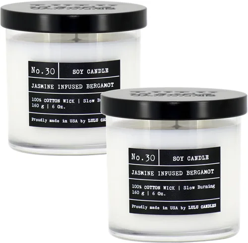 Vista 16 de Lulu Candles After Dark - Teca Caoba Vela Perfumada de Soja de Lujo en Frasco Vertida a Mano en los EE.UU. Altamente Perfumada y Duradera