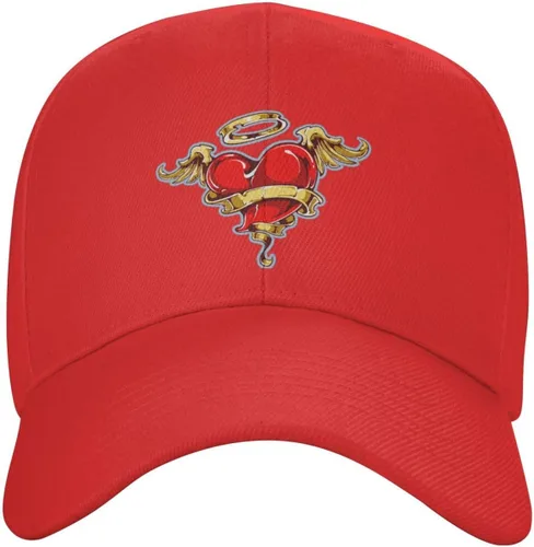 Vista 2 de Gorra de béisbol The Heart of an Angel para hombres y mujeres, diseño clásico de color sólido ajustable