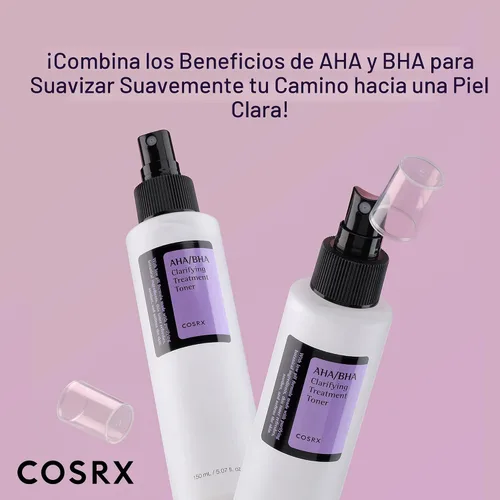 Vista 3 de COSRX AHA/BHA Toner de Tratamiento 5.07 fl.oz/ 150ml, Spray Exfoliante Facial para Puntos Blancos, Poros y Piel Desigual, Tónico Coreano, No Testado