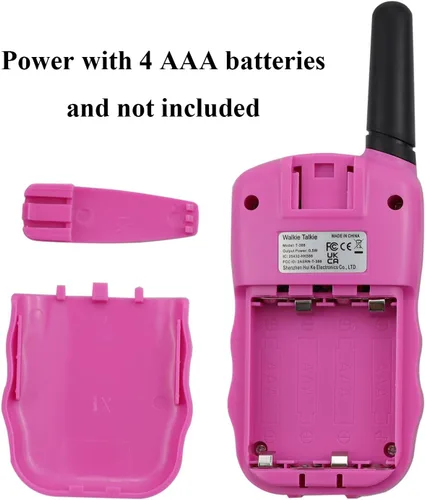 Vista 4 de Walkie Talkies para niños y niñas de 3 a 12 años, fácil de usar, alcance de hasta 1.5 millas, radio bidireccional FRS de 22 canales para aventuras