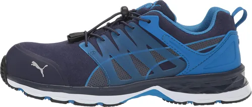 Vista 8 de PUMA velocidad de seguridad 2.0 negro bajo ASTM SD seguridad zapatos dedo del pie de metal libre fibra de vidrio puntera antideslizante hombres