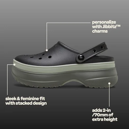Vista 7 de Crocs Unisex-Adult Classic Stacked Clogs Platform Platform