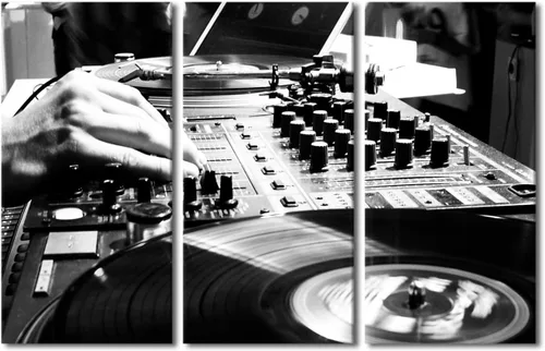 Vista 57 de Lienzo decorativo para pared, diseño de DJ Music Mixes the Track HD impreso en pinturas, 2 piezas, imágenes abstractas para sala de estar, obra
