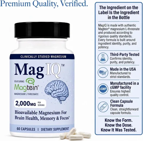 Vista 8 de Utzy Naturals MagIQ Apoyo cognitivo, calma y sueño 60 cápsulas