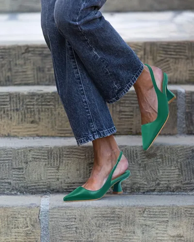 Vista 7 de gihubafuil Zapatos de tacón bajo para mujer, zapatos de tacón cerrado, puntiagudos, zapatos de vestir casuales con espalda descubierta