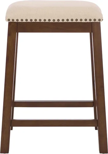 Vista 8 de SAFAVIEH Home Collection Aero - Taburete blanco para mostrador de 25 pulgadas (juego de 2)