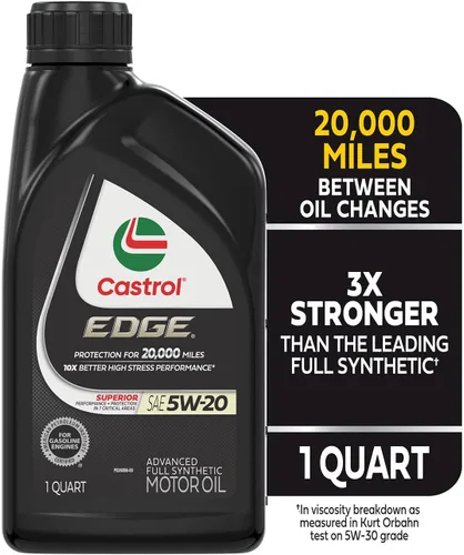 Vista 3 de Castrol EDGE 5W-20 Advanced - Aceite de motor sintético completo, 1 cuarto de galón, paquete de 6