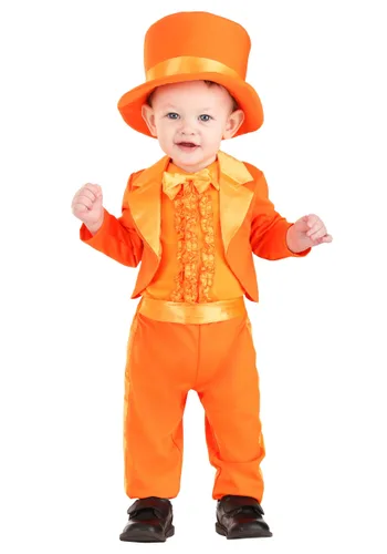 Vista 3 de Disfraz para bebé de traje naranja Multicolor