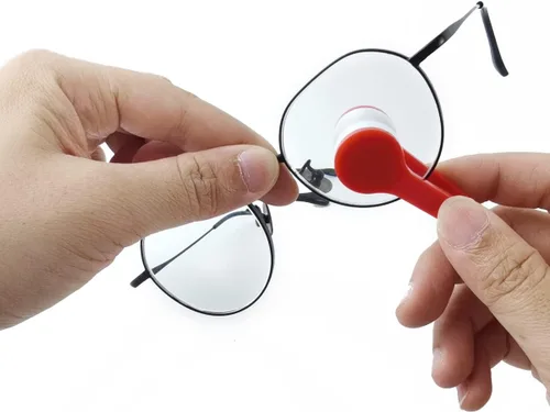 Vista 4 de GXXMEI 40 piezas mini gafas de sol gafas de microfibra limpiador cepillo herramienta de limpieza, 5