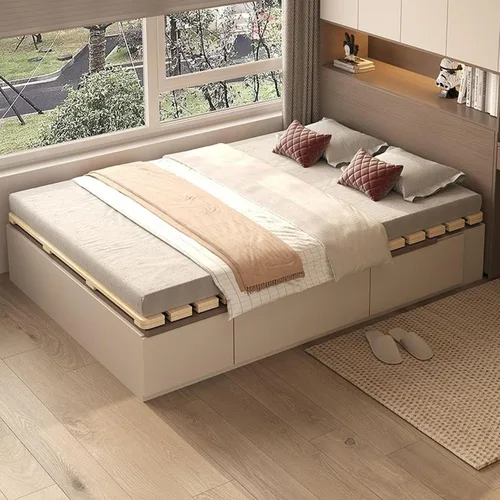 Vista 7 de Base de cama japonesa plegable con listones para piso, plataforma de piso de madera, tatami para invitados