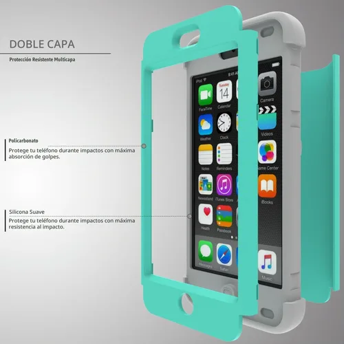 Vista 3 de Funda iPod Touch 5, iPod Touch 6, funda resistente a impacto fuertes SLMY (TM), funda protectora para iPod Apple Touch 5ta y 6ta