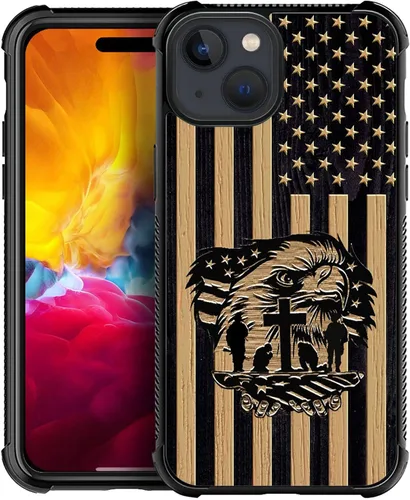 Vista 17 de ZHEGAILIAN Funda compatible con iPhone 15, fundas de caballo de baile de cristal de colores, parte trasera de vidrio templado+funda protectora