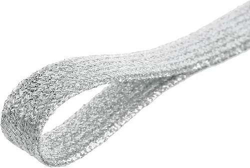 Vista 5 de Allegra K Brillantina Brillante Metálico Brillante Brillante Zapatillas Planas Cordones Zapatos Cordones Cuerdas