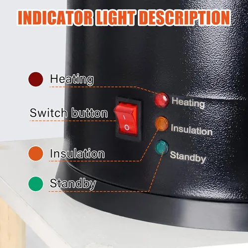 Vista 6 de FAST MELT - Kit de fundidor eléctrico de cera de 10 litros para hacer velas, control de temperatura de 86.0-230.0 °F, boquilla de fácil vertido