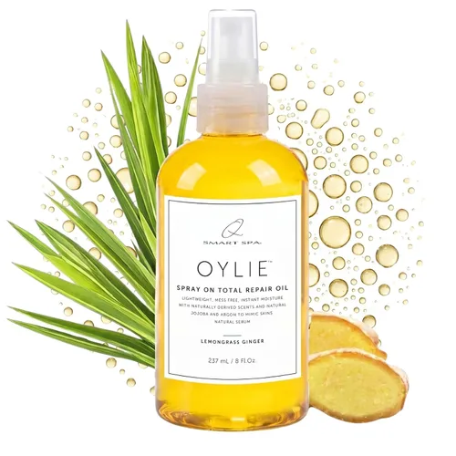 Vista 13 de QTICA Oylie Spray On Total Repair - Aceite corporal ligero en aerosol con jojoba natural y aceite de argán para una humedad instantánea, acabado