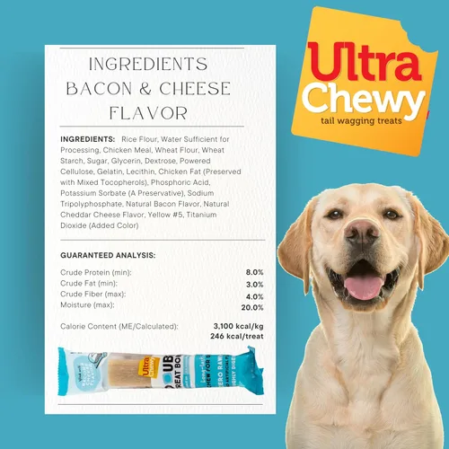 Vista 8 de Ultra Chewy Double Treat Bones Favorites, golosinas para perros, hechas en los Estados Unidos, golosinas saludables, fáciles de digerir, promueve