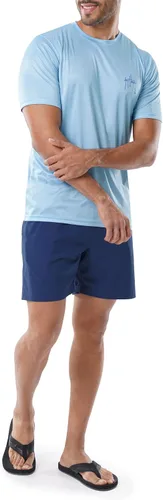 Vista 8 de Guy Harvey Camiseta de manga corta para hombre con protección solar UPF 30+