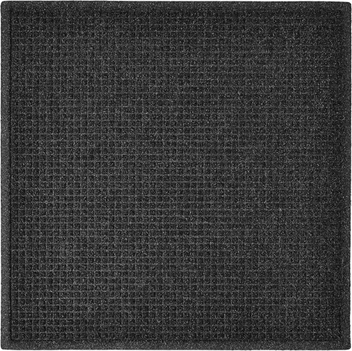 Vista 8 de Hudson Exchange (35 x 35 pulgadas, rojo/negro) - Tapete cuadrado de entrada con rascador de moda