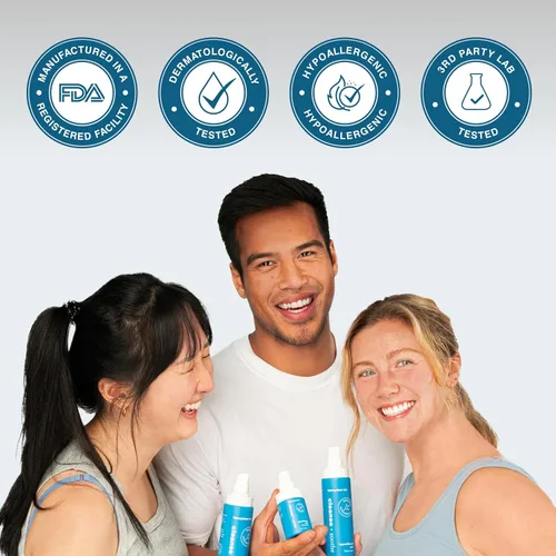 Vista 8 de Spray de ácido hipocloroso – Limpiador facial HOCl probado por dermatólogos para pieles sensibles, propensas al acné e irritadas – Alivia