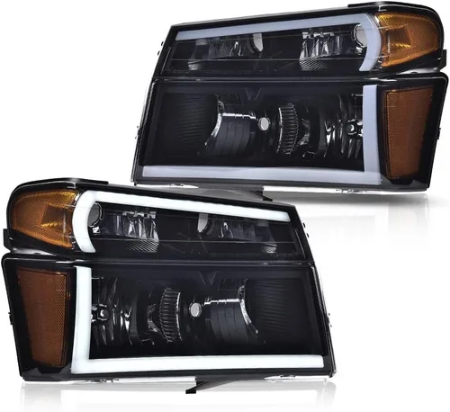 Vista 19 de CHEDA Conjunto de Faros Delanteros Faro Compatible con GMC Canyon/Chevy Colorado 2004-2012 Conjunto de Faros Luces de Parachoques