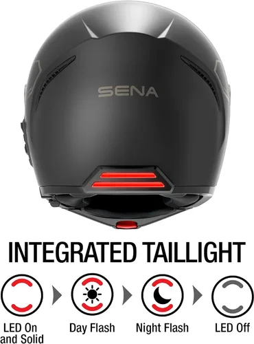 Vista 5 de Sena Impulse DOT Casco de motocicleta modular con Bluetooth abatible con sonido de Harman Kardon, casco con visor doble con intercomunicador