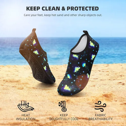 Vista 2 de Calcetines de agua para mujeres y hombres adultos zapatos de natación acuática playa río piscina yoga ejercicio accesorios deportivos secado rápido