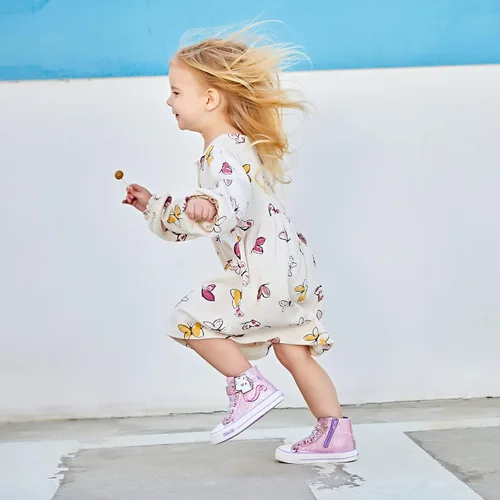 Vista 5 de Weestep Girls ToddlerLittle Kid Glitter Unicorn Bow Sneaker Shoe