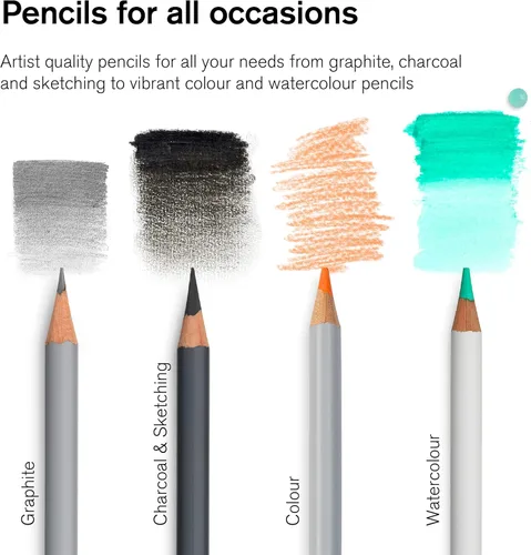 Vista 6 de Winsor & Newton Studio Collection - Lápices de grafito, juego de 5