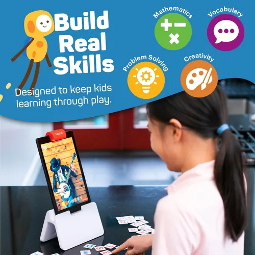 Vista 7 de Osmo Kit de genios, de 6 a 10 años, juegos de ortografía, matemáticas y creatividad, tableta Fire
