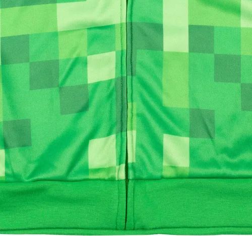 Vista 7 de Minecraft Creeper - Sudadera con capucha de forro polar con cremallera y malla para cosplay