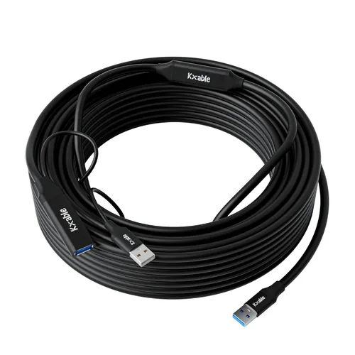 Vista 11 de Cable de extensión USB 3.0 de 1 pie (paquete de 2), cable extensor tipo A macho a hembra, trenzado de nailon, transferencia de datos de 5 Gbps