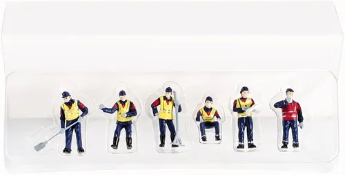 Vista 6 de 6 figuras pequeñas para trabajadores de la construcción a