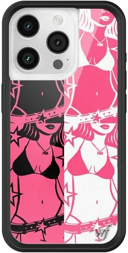 Vista 59 de Wildflower - Fundas compatibles con Apple iPhone 15 Pro Protector de goma negro, certificado de prueba de caída de 4 pies, propiedad de mujeres