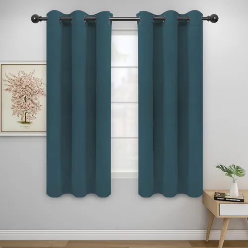 Vista 47 de Easy-Going - Cortinas opacas para dormitorio, aislamiento térmico sólido con ojales, cortinas de ventana para reducción de ruido, cortinas