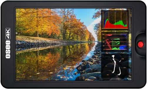 Vista 2 de osee T7 7 pulgadas versión mejorada 3000 liendres Ultra brillante luz diurna visible FHD DSLR Monitor de campo 3D LUT HDR 4K HDMI entrada y salida
