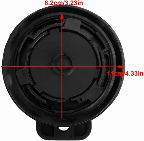 Vista 3 de Tapa del Tanque de Combustible Diesel AT323462 43843622 para Excavadora Hitachi Volvo John Deere negro
