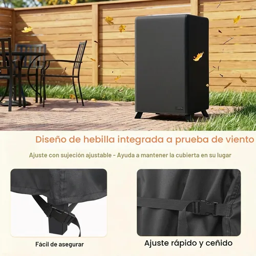 Vista 4 de NetttyPro - Funda para ahumador eléctrico de exterior Masterbuilt de 30 pulgadas, impermeable, resistente, cuadrada, vertical, para parrilla Negro