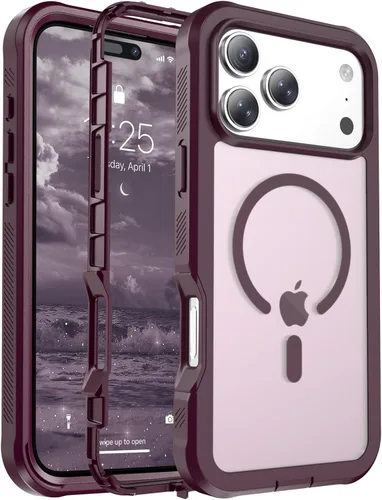 Vista 103 de jaroco - Funda magnética compatible con MagSafe para iPhone 11 de 6.1 pulgadas; protección de grado militar contra caídas, de doble capa