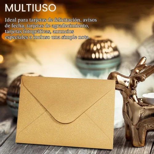 Vista 6 de Sobres para tarjetas de regalo, 100 sobres pequeños, sobres de papel para tarjetas de visita, bolsillos pequeños a granel para tarjetas de notas