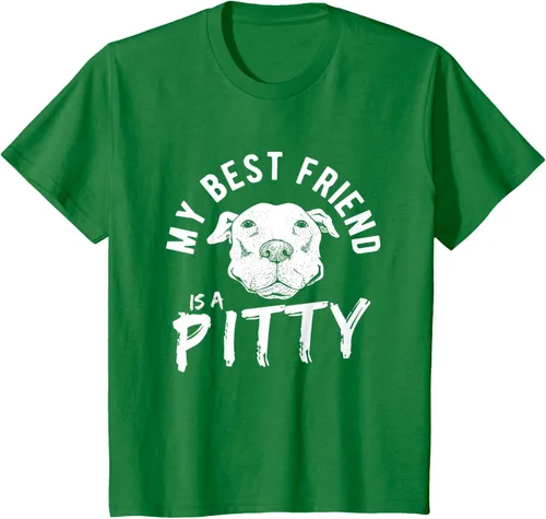 Vista 52 de My Best Friend Is A Pitty Pitties Pitbull - Camiseta Negro