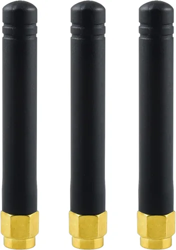 Vista 5 de Antena de 433 MHz SMA macho de goma de pato, paquete de 3, antena de pulgar direccional GSM Omni para módems de radio aficionados, puntos de acceso