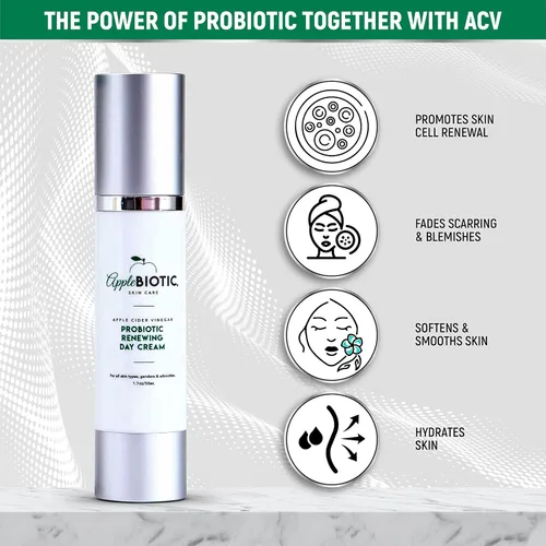 Vista 4 de Crema facial de vinagre de sidra de manzana para día y noche, hidratante, alivio del enrojecimiento, loción hidratante facial para piel seca, grasa