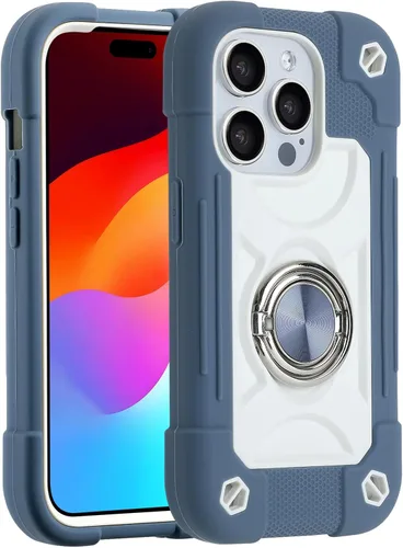 Vista 83 de MARKILL Funda compatible con iPhone 14 Pro de 6.1 pulgadas con soporte de anillo integrado, protección contra caídas de grado militar, carcasa Palta