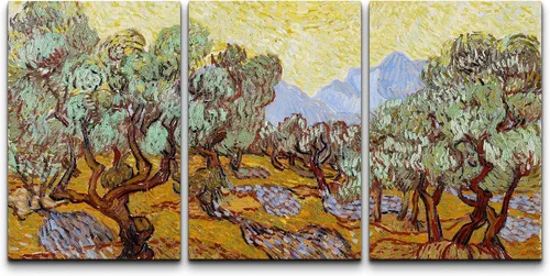 Vista 146 de wall26 Lienzo enmarcado para pared, juego de arte con flores de almendra de Vincent Van Gogh, naturaleza, ilustraciones de área silvestre, bellas