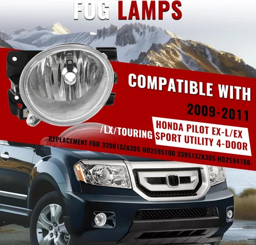 Vista 2 de Luz antiniebla HECASA compatible con Honda Pilot 2009-2011 Reemplazo para 33901SZA305 HO2595100 33951SZA305 HO2594100 Luz antiniebla de conducción