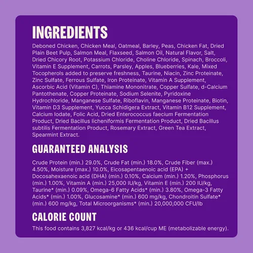 Vista 6 de Wellness Complete Health Alimento seco para cachorros, pollo, salmón y avena, bolsa de 5 libras