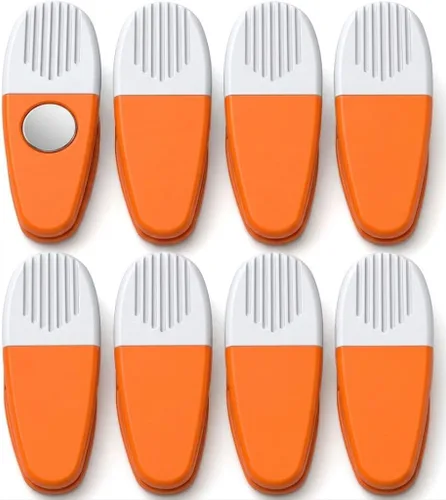 Vista 13 de Clips de plástico grueso con imán de neodimio - 3-1/4" de longitud - Durable versátil multiusos (transparente)