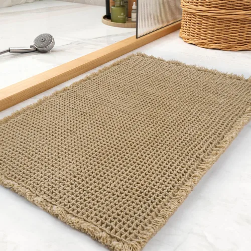 Vista 20 de Alfombra Tapete de Baño con Textura Waffle, Tapetes de Baño Súper Absorbentes Antideslizantes Ultra Suaves Lavables a Máquina, Alfombras de Baño