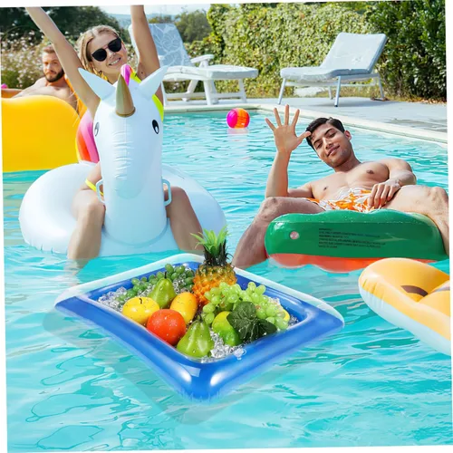 Vista 7 de Barras inflables para servir, bandejas inflables para servir ensaladas, bufé de hielo, soporte para bebidas y alimentos para interiores